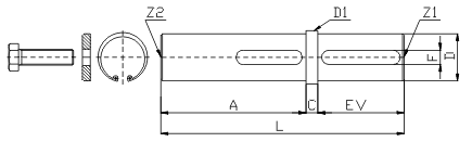 Односторонний вал KTM